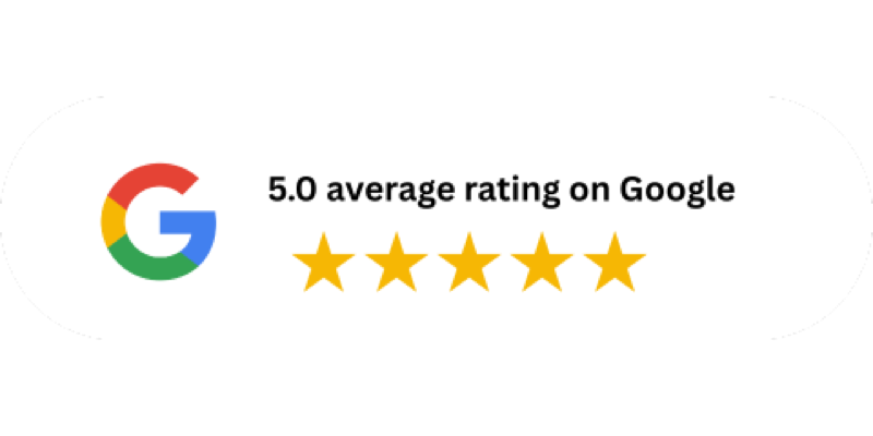 5.0 star Google rating from 40+ reviews
