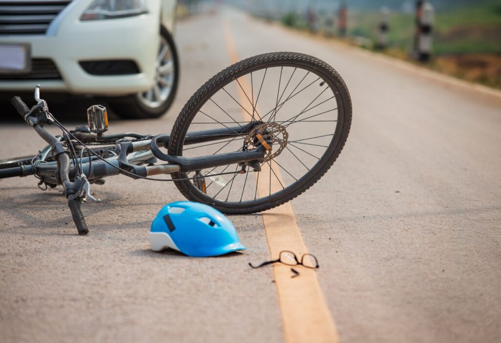 bicycle accident with car