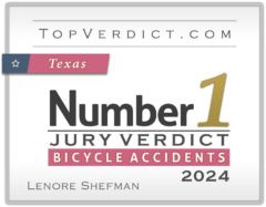Number 1 Bicycle Accident Jury Verdict Award in Texas 2024 for Lenore Shefman
